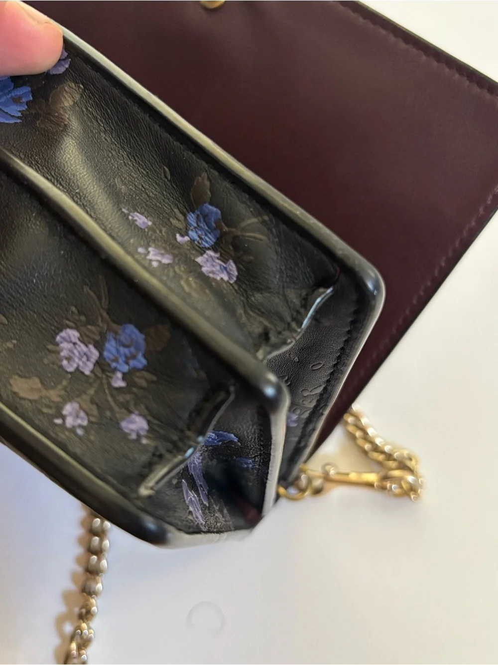 RARE Coach x Disney Dumbo Black Floral Leather Chain Crossbody